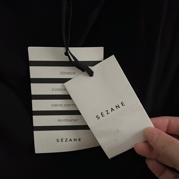 NWT Sézane Robe Carmeli, black - Picture 6 of 9